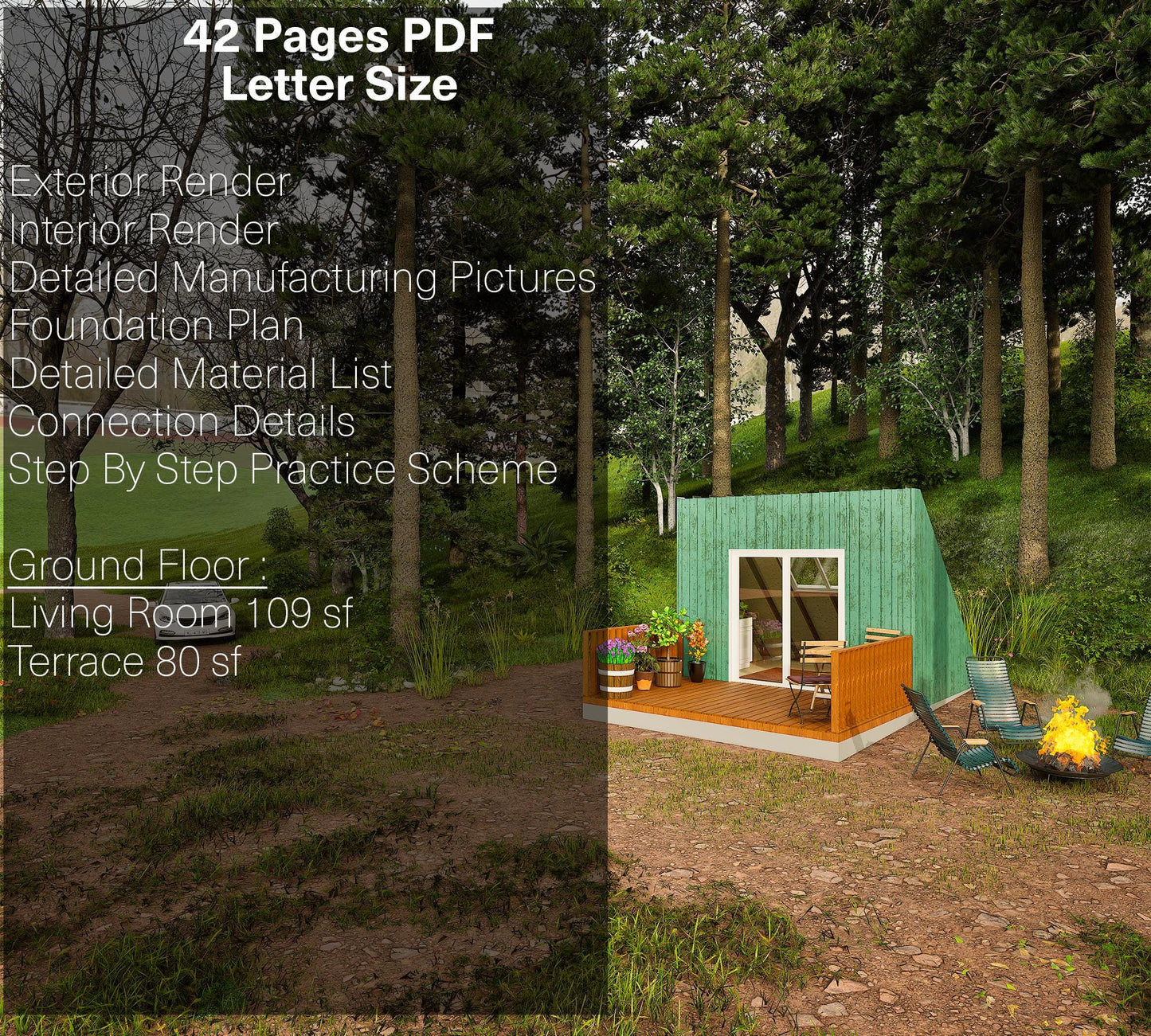Modular Tiny House Plan, Cube Cabin Plans, Changeable & Expandable Tiny House Plan, Easy to Build House, single Storey House Plan, Vacation TinyHouse, Vacation Cabin Plans, Modular Cabin, Custom Cabin, Customizable Tiny House, Customizable Cabin