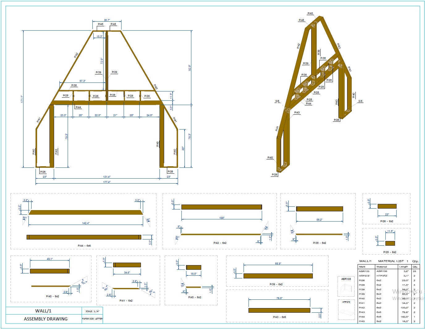 A Frame Cabin Plan, Tiny Home Plans, Large Tiny House Plan, Modern Cabin Plans, 20&#39;x24&#39; A Frame Tiny House Plan