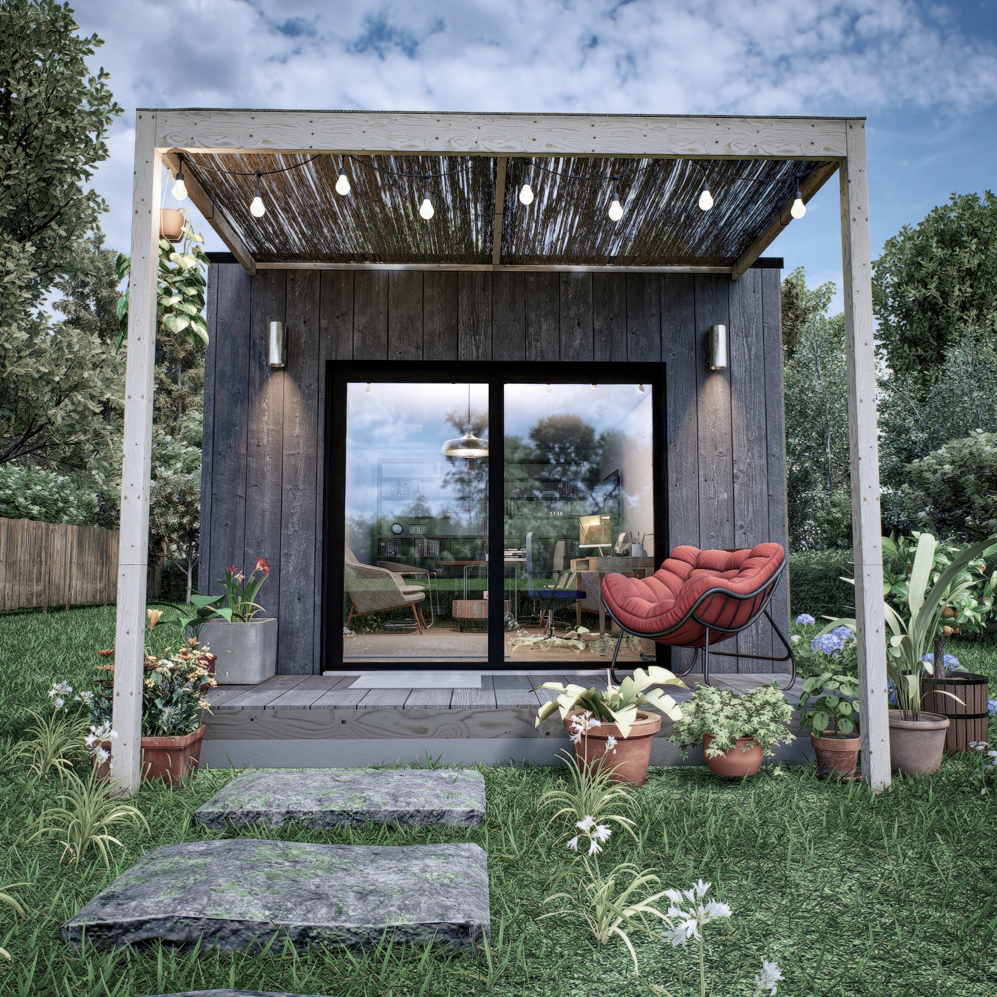 Tiny House Plan, 12x24 Small Office Plan, Tiny Office Plans, Modern Garden Room, Modular Office DIY Blueprints with  & Material List, Vacation Tiny House Plan, Tiny Holiday House, Small Holiday House  Plan, Cabin Plans, Child Play House Plan