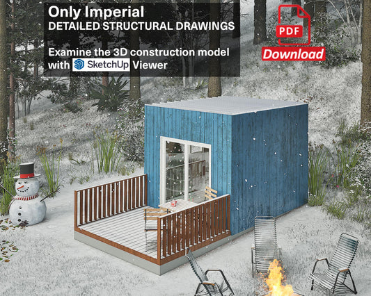 Modular Tiny House Plan, Cube Cabin Plans, Changeable & Expandable Tiny House Plan, Easy to Build House, single Storey House Plan, Vacation TinyHouse, Vacation Cabin Plans, Modular Cabin, Custom Cabin, Customizable Tiny House, Customizable Cabin